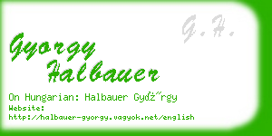 gyorgy halbauer business card
